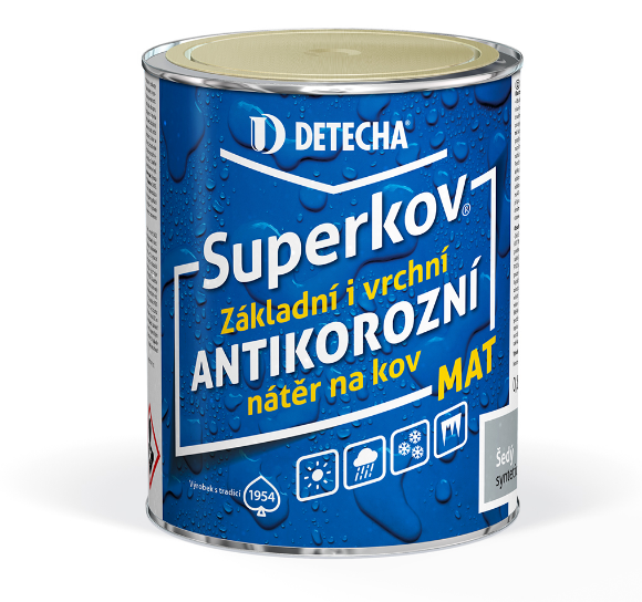 DETECHA Superkov - antikorózna syntetická farba 2v1 5 kg červenohnedý