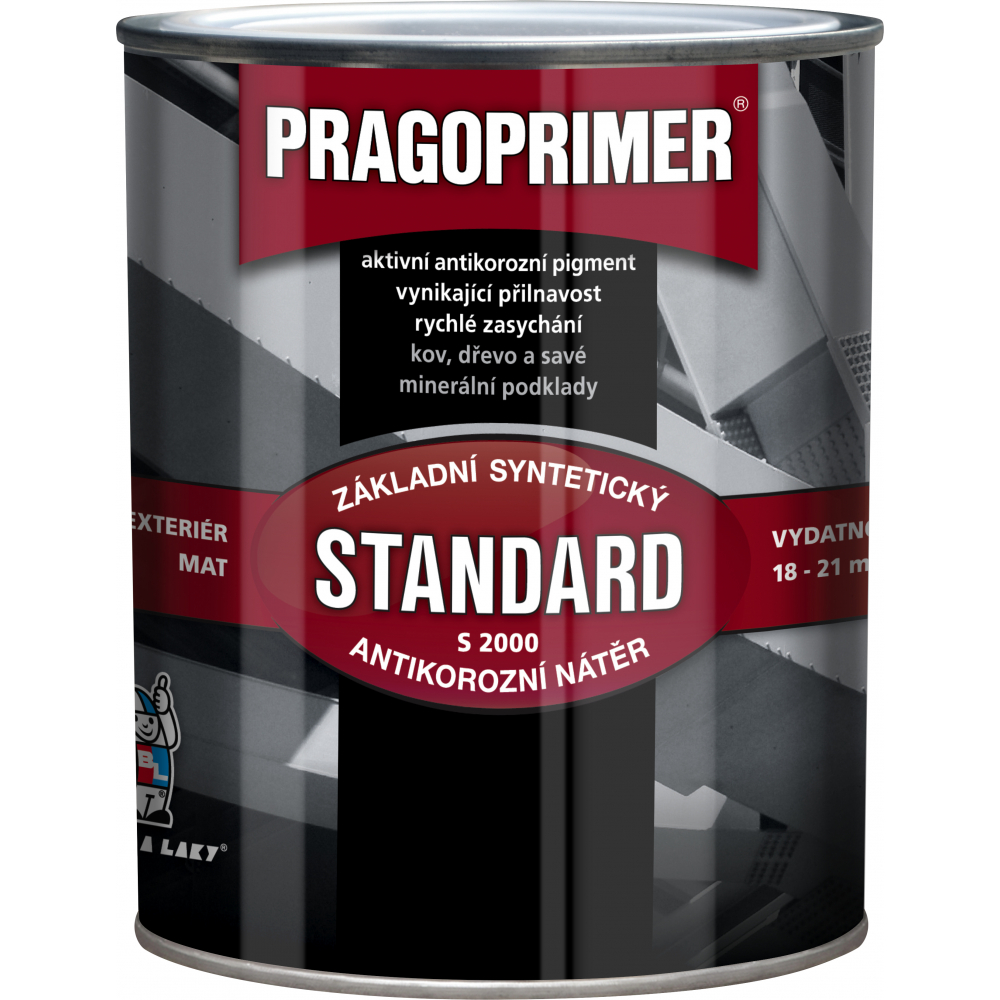 PRAGOPRIMER STANDARD S2000 - Základná farba na kov 2,5 l 0110 - šedá