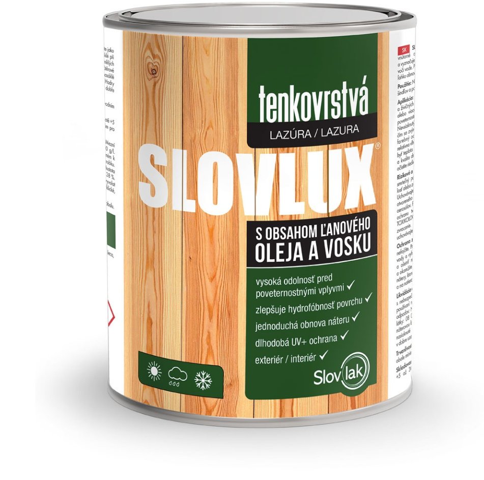 SLOVLUX - Tenkovrstvá lazúra na drevo