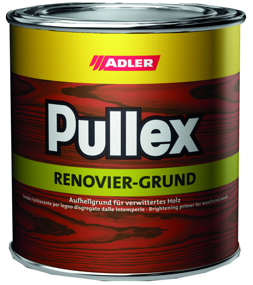 Adler Pullex Renovier Grund - polokrycí renovačný základný náter na zvetralý drevodom či okná 2,5 l beige - béžová
