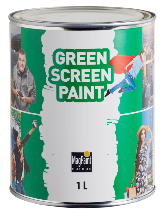 Greenscreen Paint - Farba pre vytvorenie zeleného pozadia zelená 0,5 l