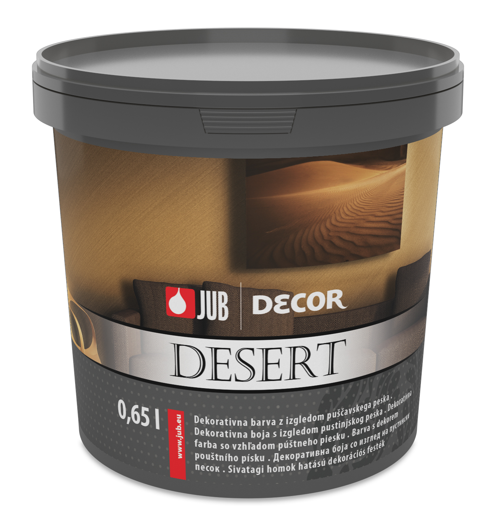 JUB DECOR Desert - dekoratívna farba so vzhľadom púštneho piesku 0,65 l black
