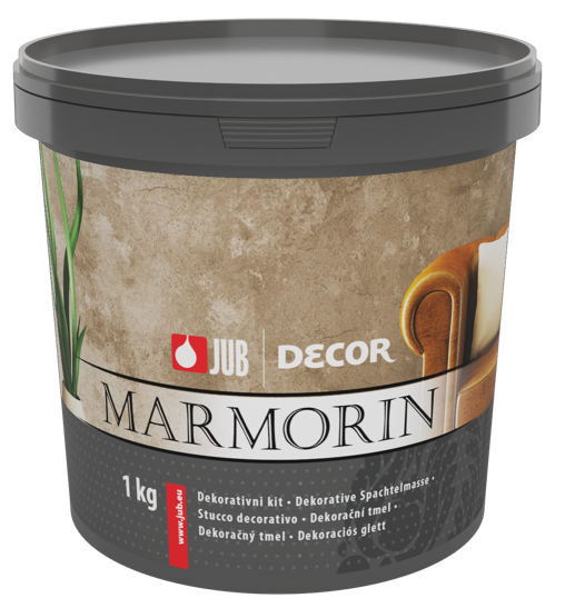 E-shop JUB DECOR MARMORIN - dekoračný tmel na steny biela 1 kg