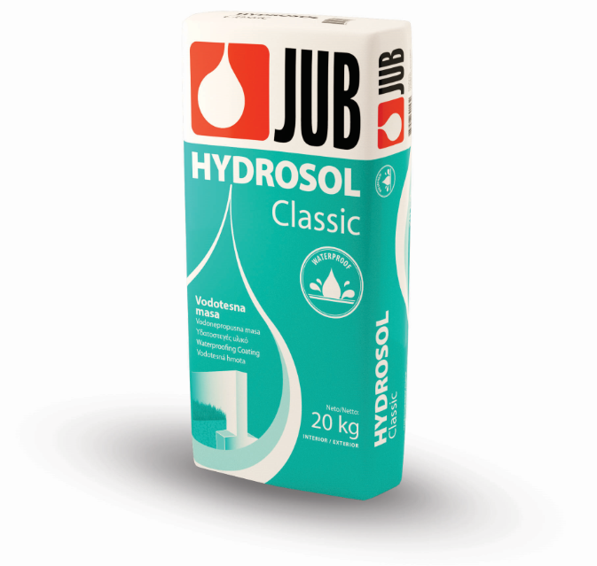 E-shop HYDROSOL Classic - vodotesná hmota 20 kg sivý