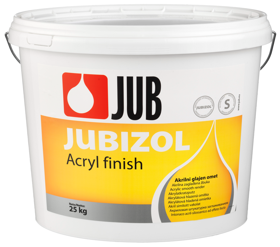 JUBIZOL Acryl finish S - akrylátová dekoratívna hladená omietka 25 kg zr. 2,5mm - biely