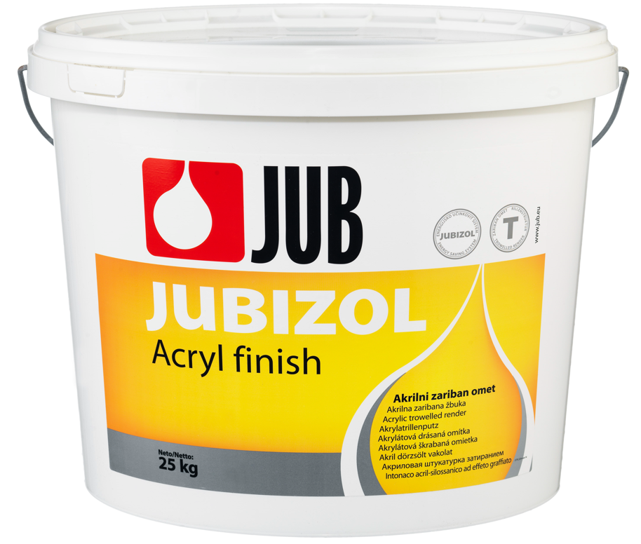 JUBIZOL Acryl finish T - akrylátová dekoratívna škrabaná omietka 25 kg zr. 2,5mm - miešanie