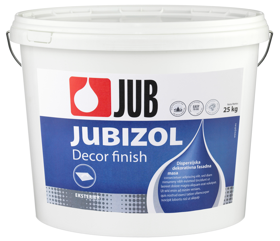 JUB JUBIZOL Decor finish - dekoratívna fasádna hmota 25 kg zr. 1mm - biely
