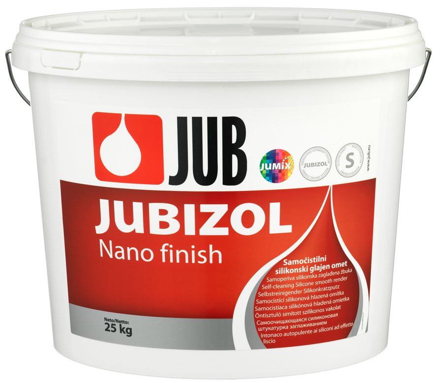 JUBIZOL Nano finish S - samočistiaca silikónová hladená omietka