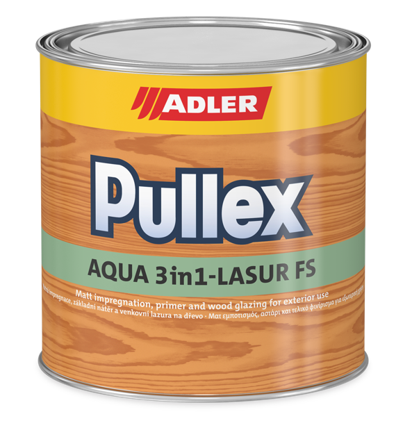 ADLER PULLEX AQUA 3v1 - Univerzálna tenkovrstvá lazúra kiefer - borovica 0,75 l