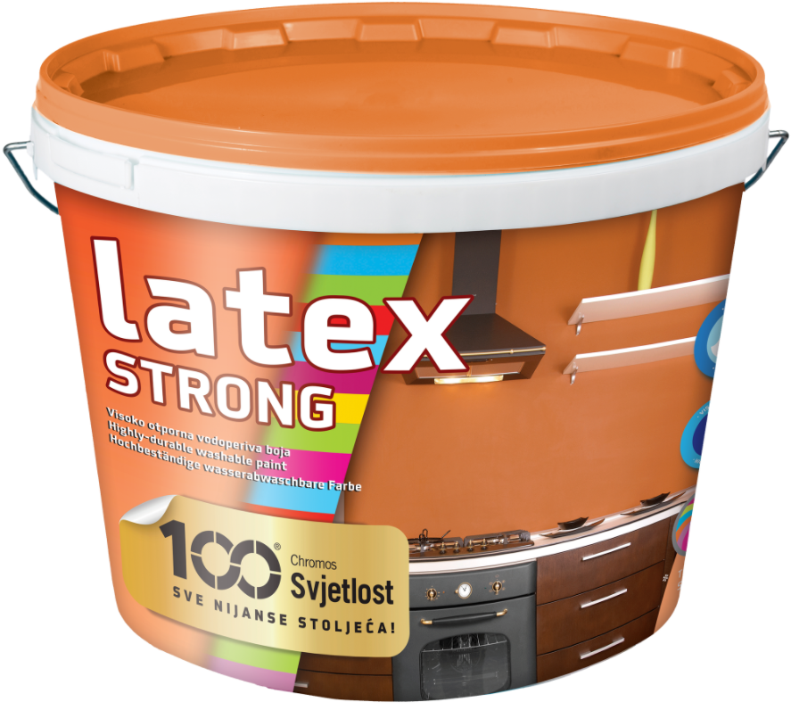 LATEX STRONG MAT - Matná umývateľná interiérová farba biela 2 l