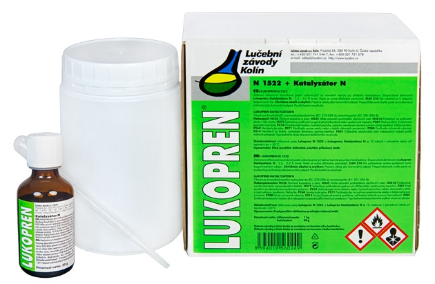 OKENTĚS Lukopren N 1522 - Silikónový kaučuk na výrobu foriem biela až krémová katalizátor + 1 kg