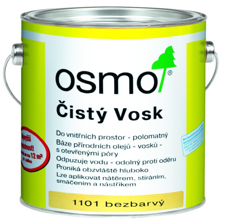 OSMO Čistý vosk - prírodný vosk na drevo 2,5 l 1101 - bezfarebný