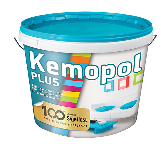 E-shop KEMOPOL PLUS - Vysoko krycia farba na steny biela 0,75 l