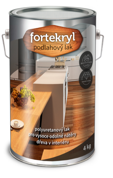 FORTEKRYL - Podlahový lak do interiéru lesklý 4 kg
