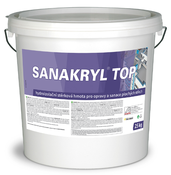 E-shop AUSTIS SANAKRYL TOP - Hydroizolačná stierková hmota ST - antracitová 25 kg