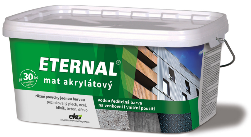 AUSTIS ETERNAL AKRYLÁT MAT - Vrchná farba do interiéru a exteriéru 013 - čierna 2,8 kg