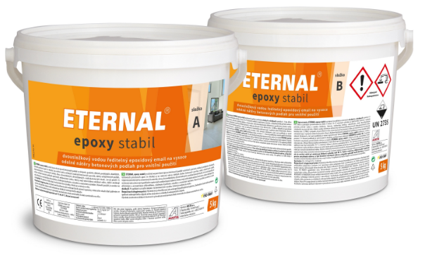 E-shop AUSTIS ETERNAL EPOXY STABIL - Epoxidová farba na betónové podlahy ES - svetlošedá 10 kg (zložka A+B)