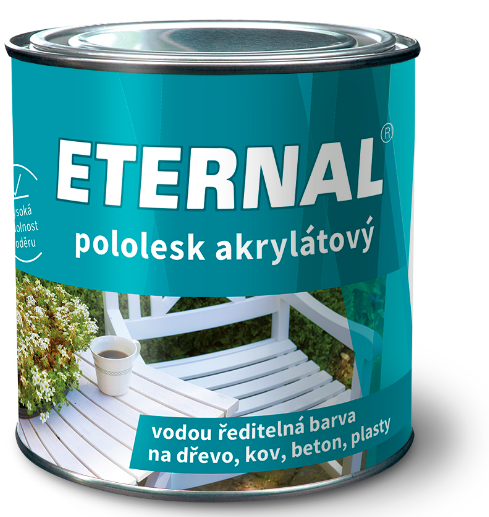 ETERNAL POLOLESK AKRYLÁT - Vrchná farba do interiéru a exteriéru RAL 8017 - čokoládová hnedá 0,35 kg