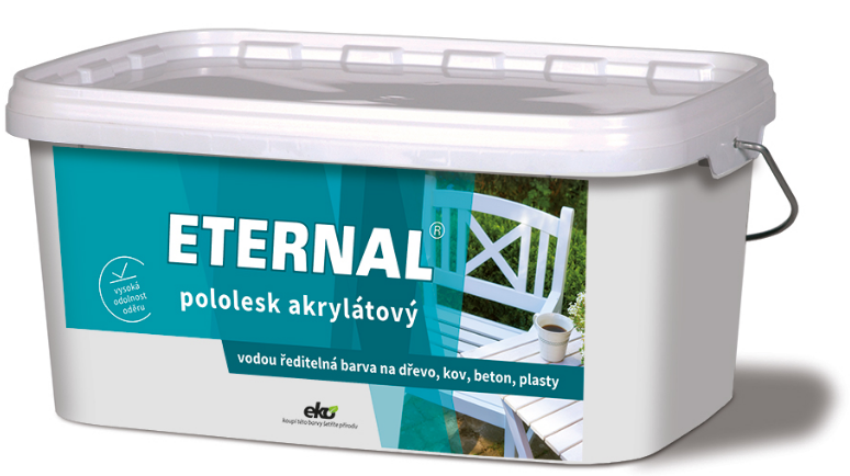 ETERNAL POLOLESK AKRYLÁT - Vrchná farba do interiéru a exteriéru RAL 9003 - signálna biela 2,8 kg