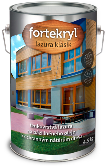 AUSTIS FORTEKRYL KLASIK - Tenkovrstvá lazúra na báze ľanového oleja FK - pínia 4,5 kg