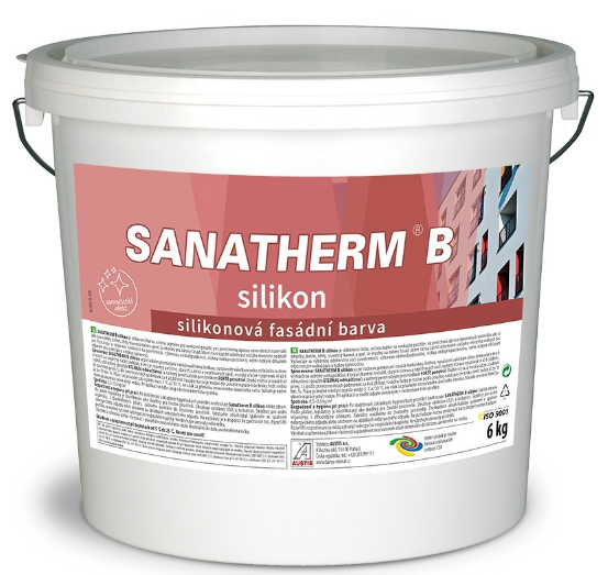 E-shop AUSTIS SANATHERM B SILIKÓN - Silikónová fasádna farba biela 6 kg