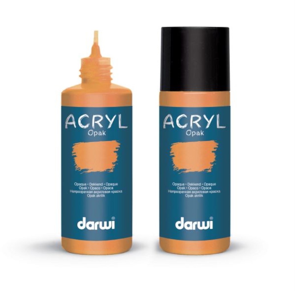 E-shop DARWI ACRYL OPAK - Dekoračná akrylová farba na rôzne povrchy 80 ml 220080752 - oranžová