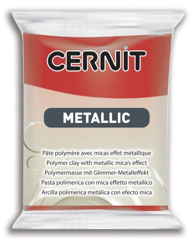 CERNIT METALLIC - Modelovacia hmota s metalickým efektom 870056460 - červená 56 g