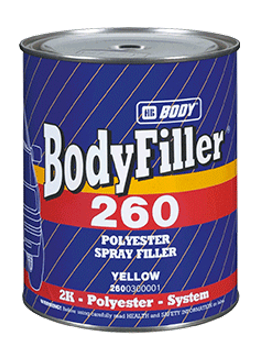 HB BODY FILLER 260 - Dvojzložkový polyesterový striekací tmel béžová 1 L