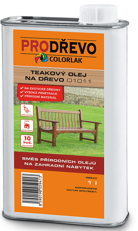 OLEJ O1011 - Teakový olej na drevo bezfarebný 1 L
