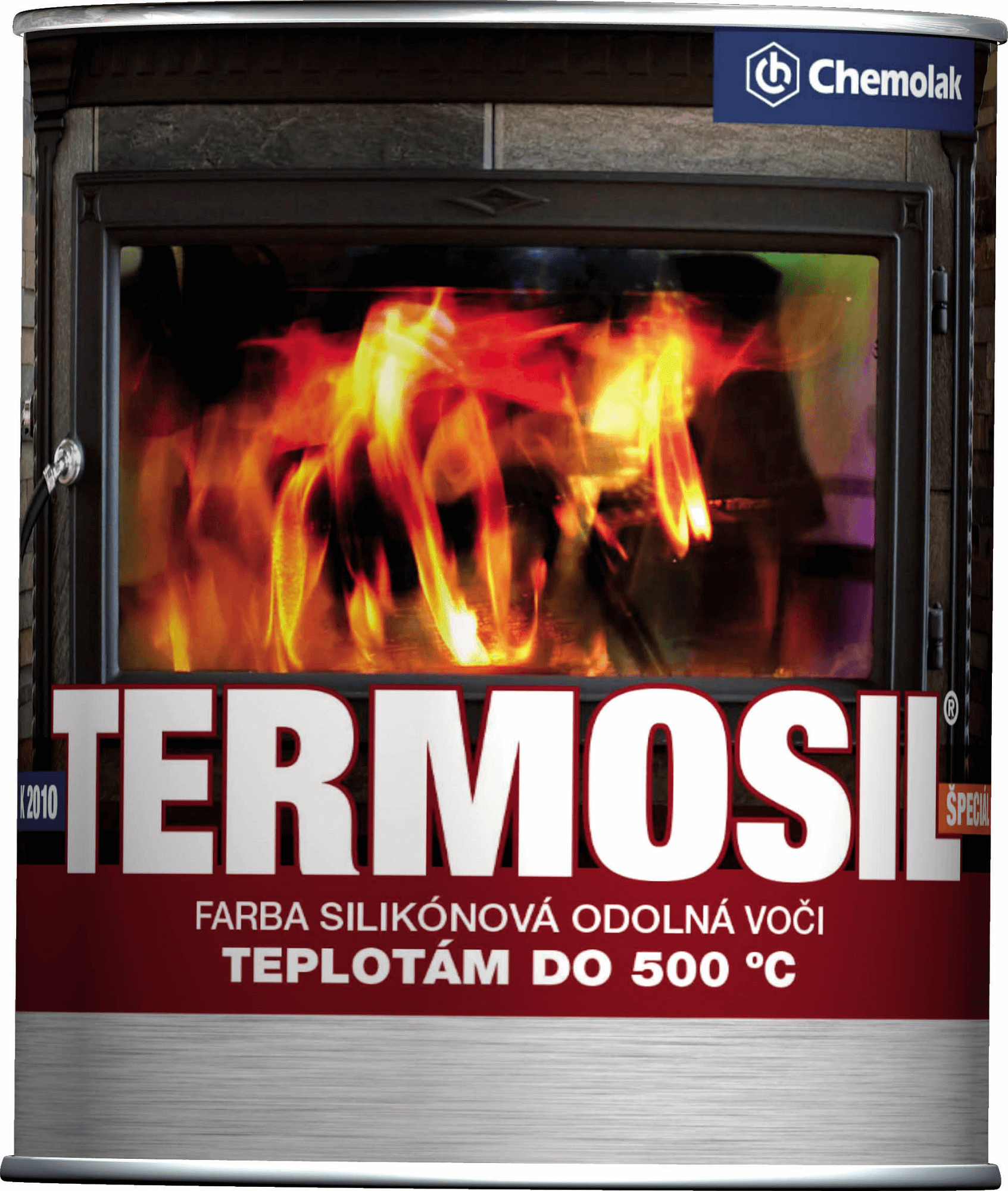K 2010 - Termosil special - farba na vysoké teploty 4 l 1996 - čierna