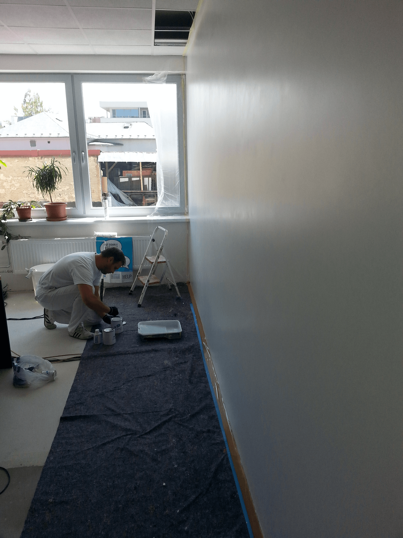 E-shop Pripravíme Vám stenu pre náter Whiteboardovou farbou biela m2