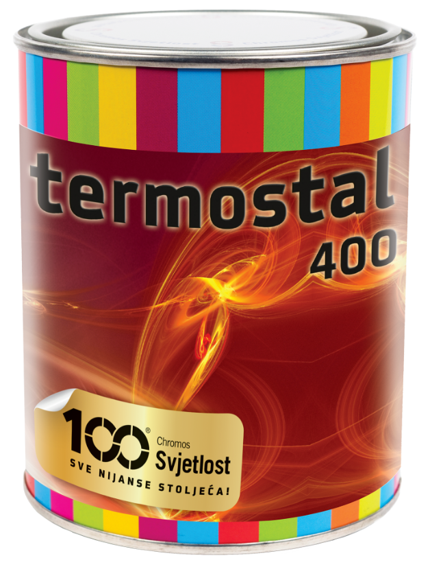 E-shop TERMOSTAL 400 - Žiaruvzdorná farba do 400°C strieborná 0,75 L
