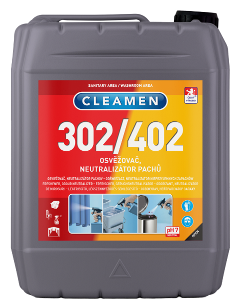 E-shop Cleamen 302/402 - Neutralizátor pachov a sanitárny osviežovač 5 l