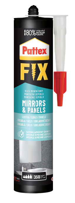 PATTEX FIX MIRROR & PANELS - Lepidlo na zrkadlá a panely 0,44 kg