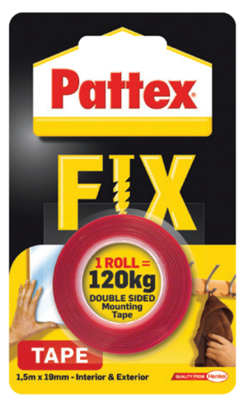 PATTEX TAPE - Montážna páska do 120 kg 1,5m x 19mm