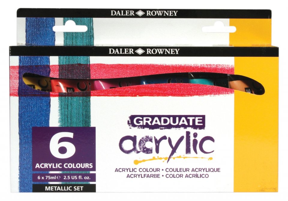 D&R GRADUATE - maliarska sada akrylových metalických farieb