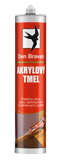 DEN BRAVEN - Farebný akrylový tmel cierna 310 ml