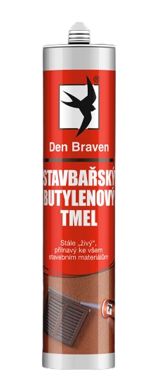 DEN BRAVEN - Stavbársky butylénový tmel šedá 310 ml