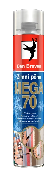 DEN BRAVEN - Zimná pištoľová pena MEGA 70 žltá 870 ml