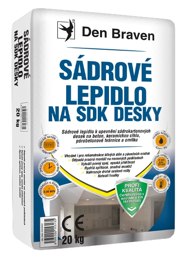 E-shop DEN BRAVEN - Sadrové lepidlo na SDK dosky biela 20 kg