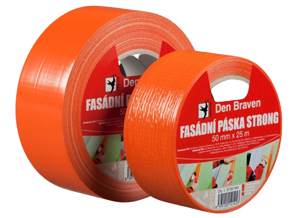 DEN BRAVEN - Fasádna páska STRONG oranžová 50x50 m