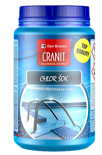 Cranit Chlor šok - rýchla dezinfekcia vody modrá