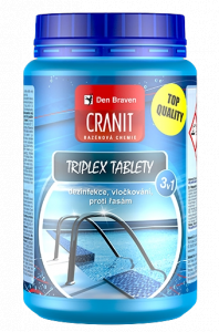 CRANIT TRIPLEX TABLETY 3v1 - Prípravok na dezinfekciu, vločkovanie a proti riasam
