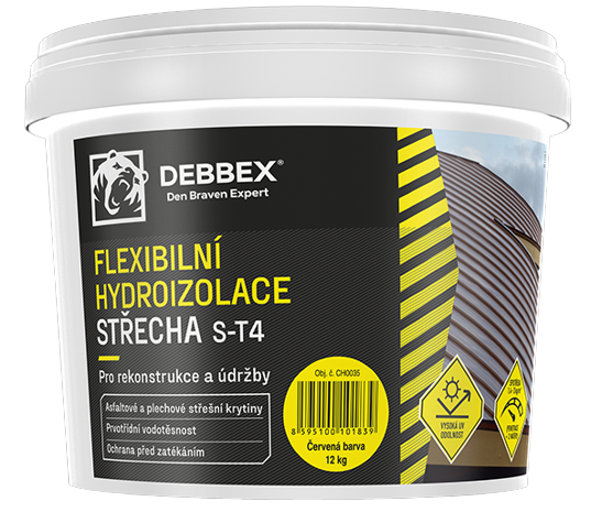 E-shop DEBBEX S-T4 - Hydroizolácia na strechu 12 kg cervena