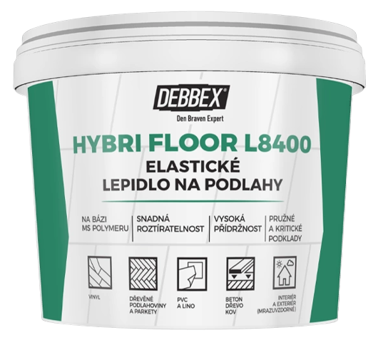 HYBRI FLOOR L8400 - Elastické lepidlo na podlahy 5 kg svetlo hnedá