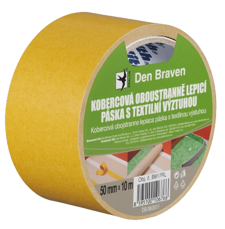 DEN BRAVEN - Kobercová lepiaca páska s textilnou výstuhou