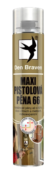 E-shop DEN BRAVEN - MAXI pištoľová pena 66 žltá 825 ml