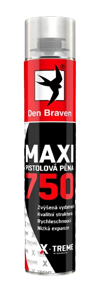 E-shop DEN BRAVEN - Pištoľová pena MAXI 750 žltá 870 ml