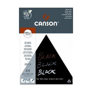 CANSON BLACK - Čierny skicár