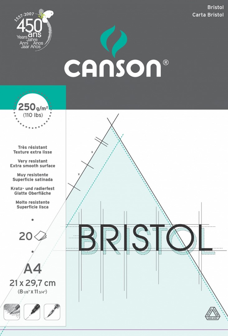 E-shop CANSON BRISTOL - Skicár A4 (20 listov)